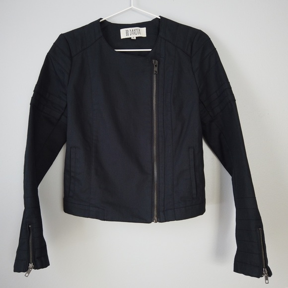 BB Dakota Moto Canvas Twill Jacket Size Small - Picture 2 of 8